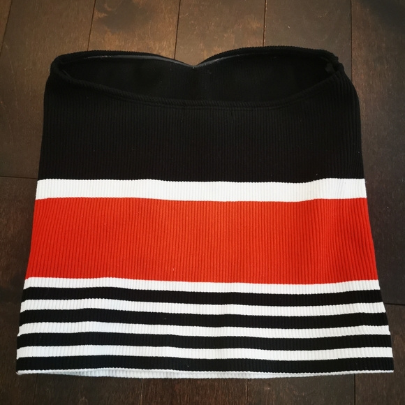 Dynamite Striped Tube Crop Top - Picture 2 of 3